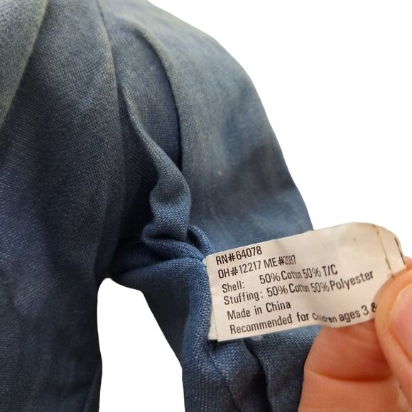 Handmade Easter Bunny Rabbit Plush Spring Overalls Stuffed Doll 18" - Picture 6 of 6